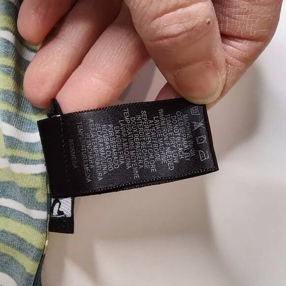 BCBG Paris Green Print Bell Sleeve Deep V Neck Shift Dress Size XS - Picture 7 of 10